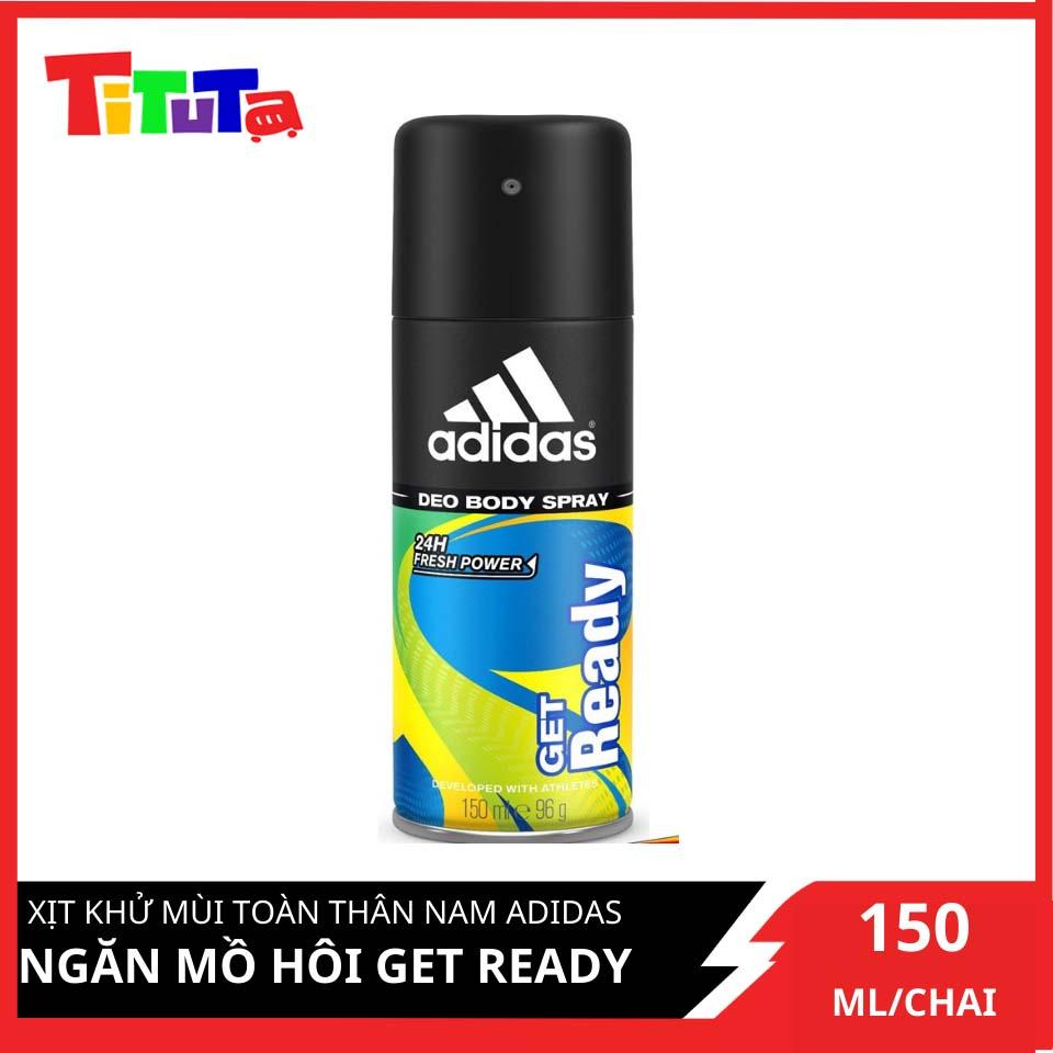 Xịt Khử Mùi Toàn Thân Nam Adidas Get Ready 150ml