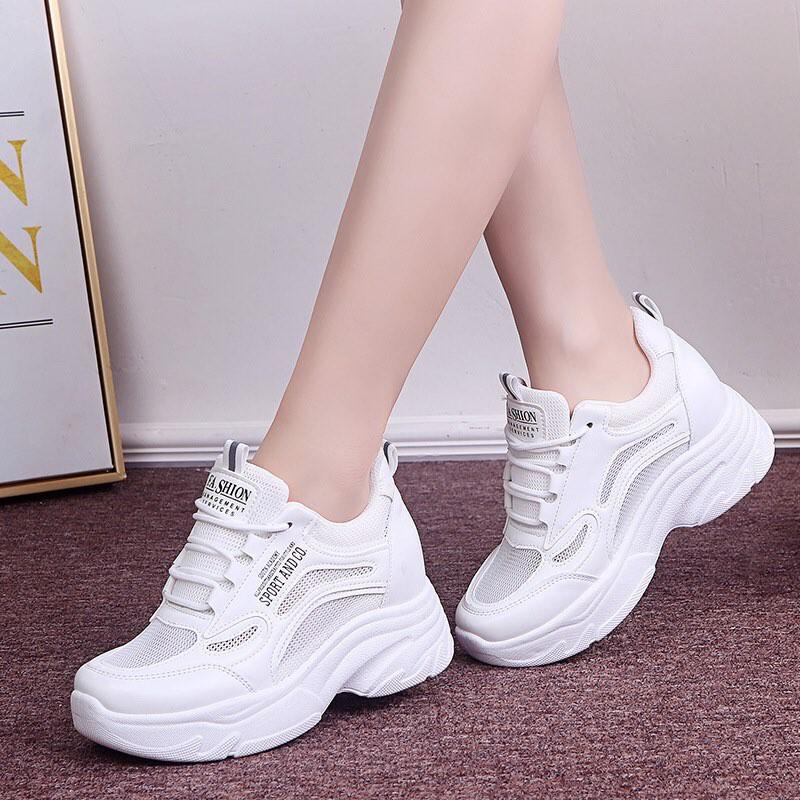 GIÀY THỂ THAO NỮ GIÁ RẺ, GIÀY NỮ ĐI HỌC ĐI CHƠI ĐI LÀM CÁ TÍNH, GIÀY SNEAKER ĐỌ ĐẾ 7CM NĂNG ĐỘNG GIÚP NỔI BẬT NGƯỜI MANG