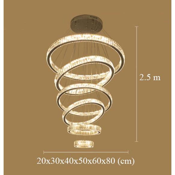 Đèn thả thông tầng ELMER kiểu dáng sang trọng trang trí nhà cửa hiện đại