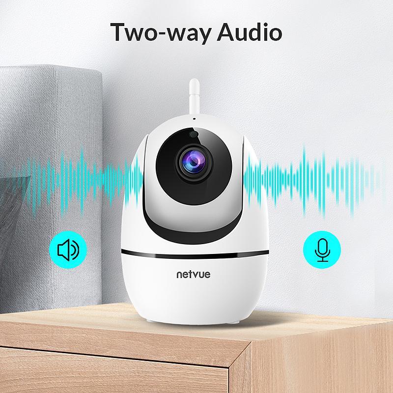 NETVUE Security Ip Camera Wifi 1080p Smart Home Cloud Wireless AI Phát hiện con người Mạng giám sát Alexa Camera quan sát ngoài trời Màu sắc: Phích cắm EU