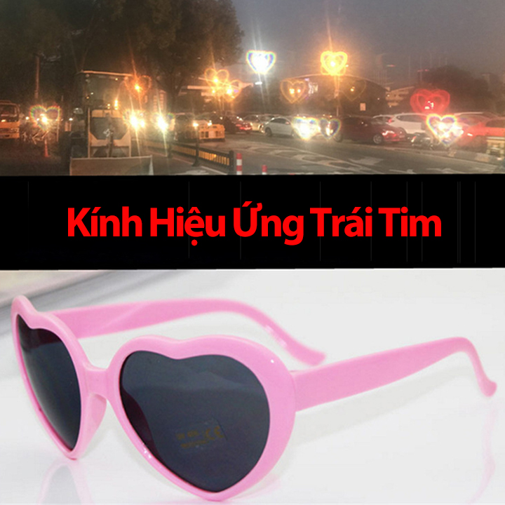 Kính Mát Giọng Trái Tim Thời Trang Unisex Hiệu Ứng Hình Trái Tim, Độc Đáo Cá Tính