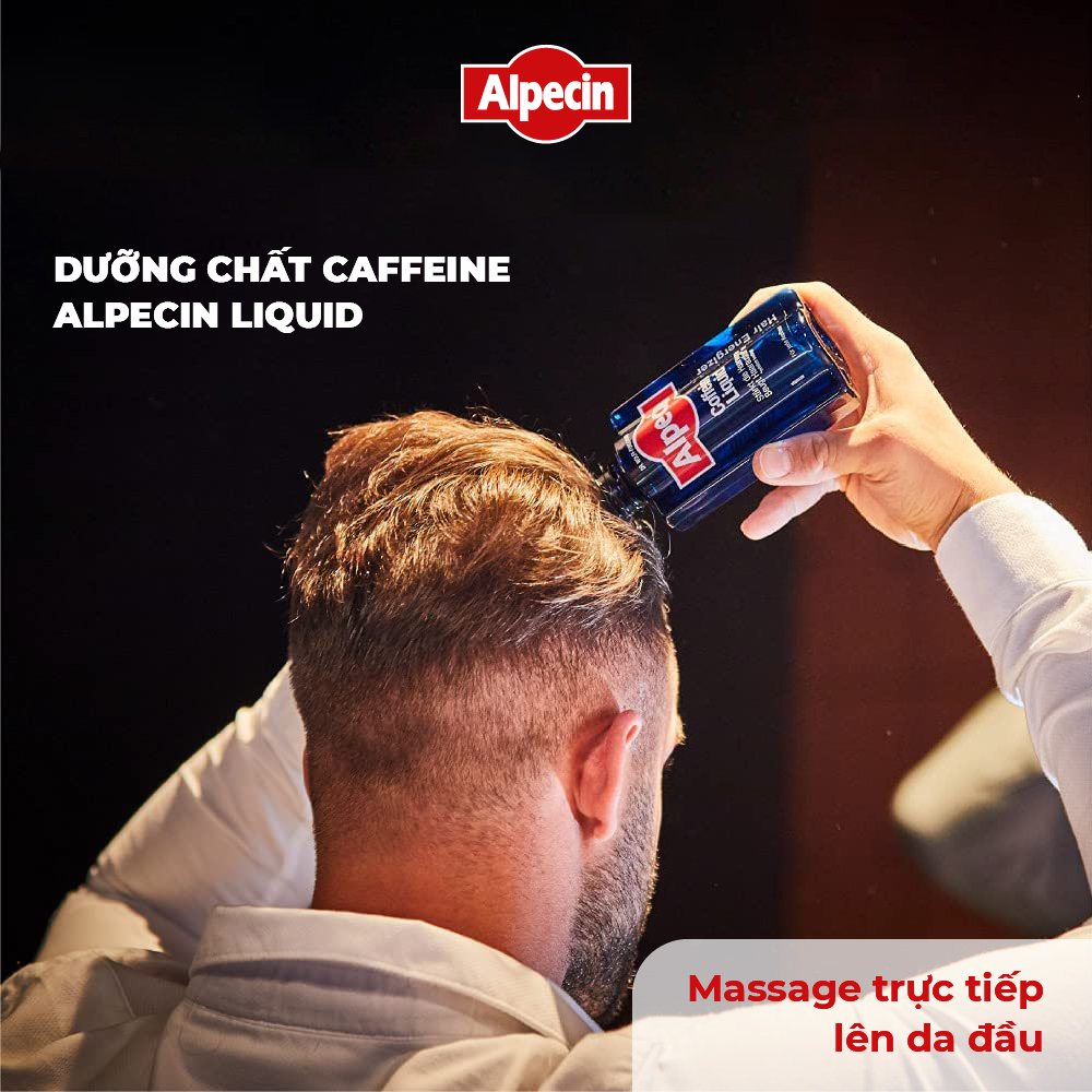 Combo 2 Dưỡng chất Caffeine Alpecin Liquid 200ml, ngăn rụng tóc và kích thích tóc mọc chắc khỏe, cho nam