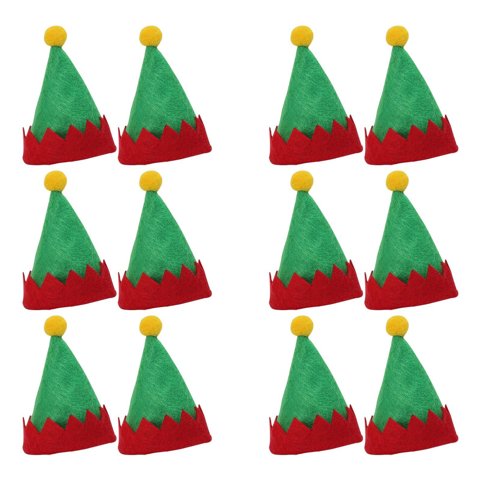 12x Christmas Hat Santa Claus Xmas Hat Cap for Adults Stage Performance Prom