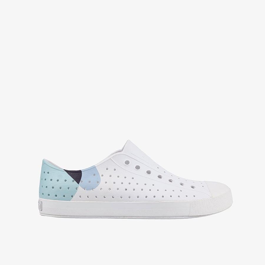 Giày Lười Unisex Native Jefferson Block - Shell White/ Shell White/ Fresh Dot Block - 37.5
