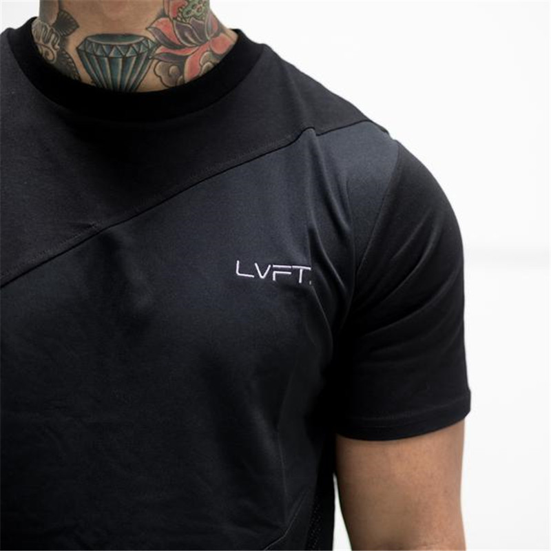 Áo Tập Gym Nam Cộc Tay Sọc Chéo LVFT SA478 - Chất Thun Cotton Mềm Mịn - Co Giãn 4 Chiều Đỉnh