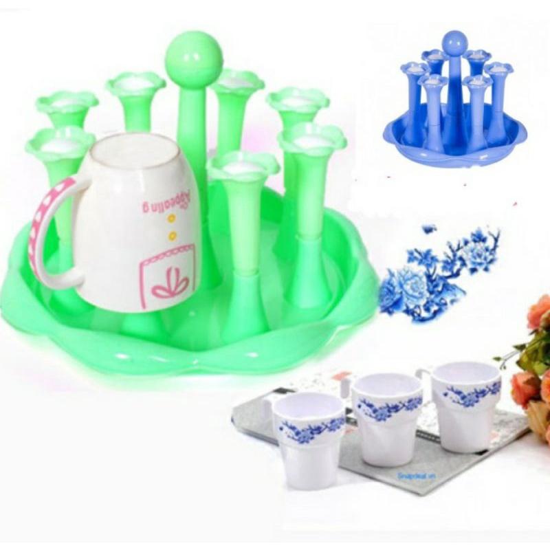Khay úp cốc nhựa tròn hàng Việt Nam