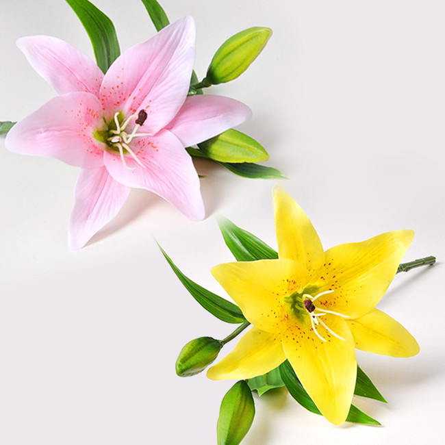 Cành hoa ly 2 bông 1 nụ