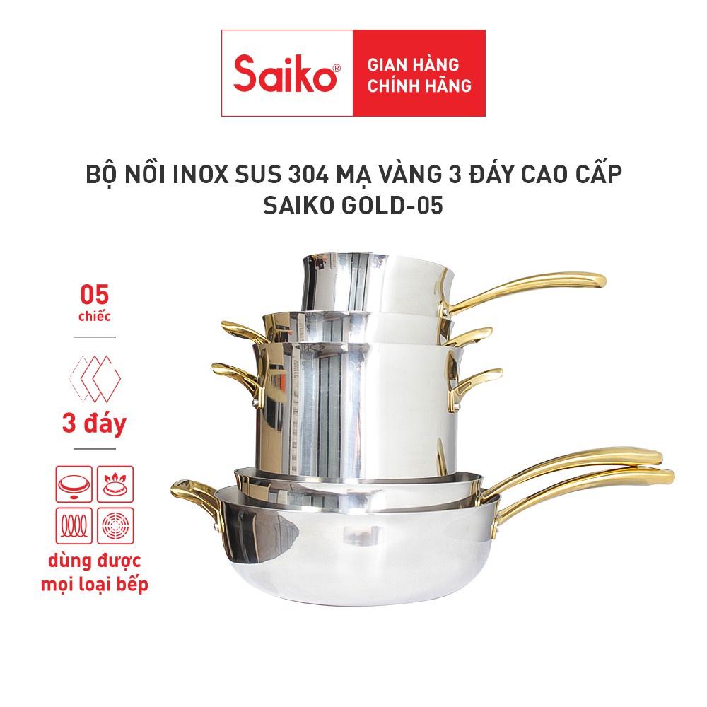 Bộ nồi inox 5 món GOLD05