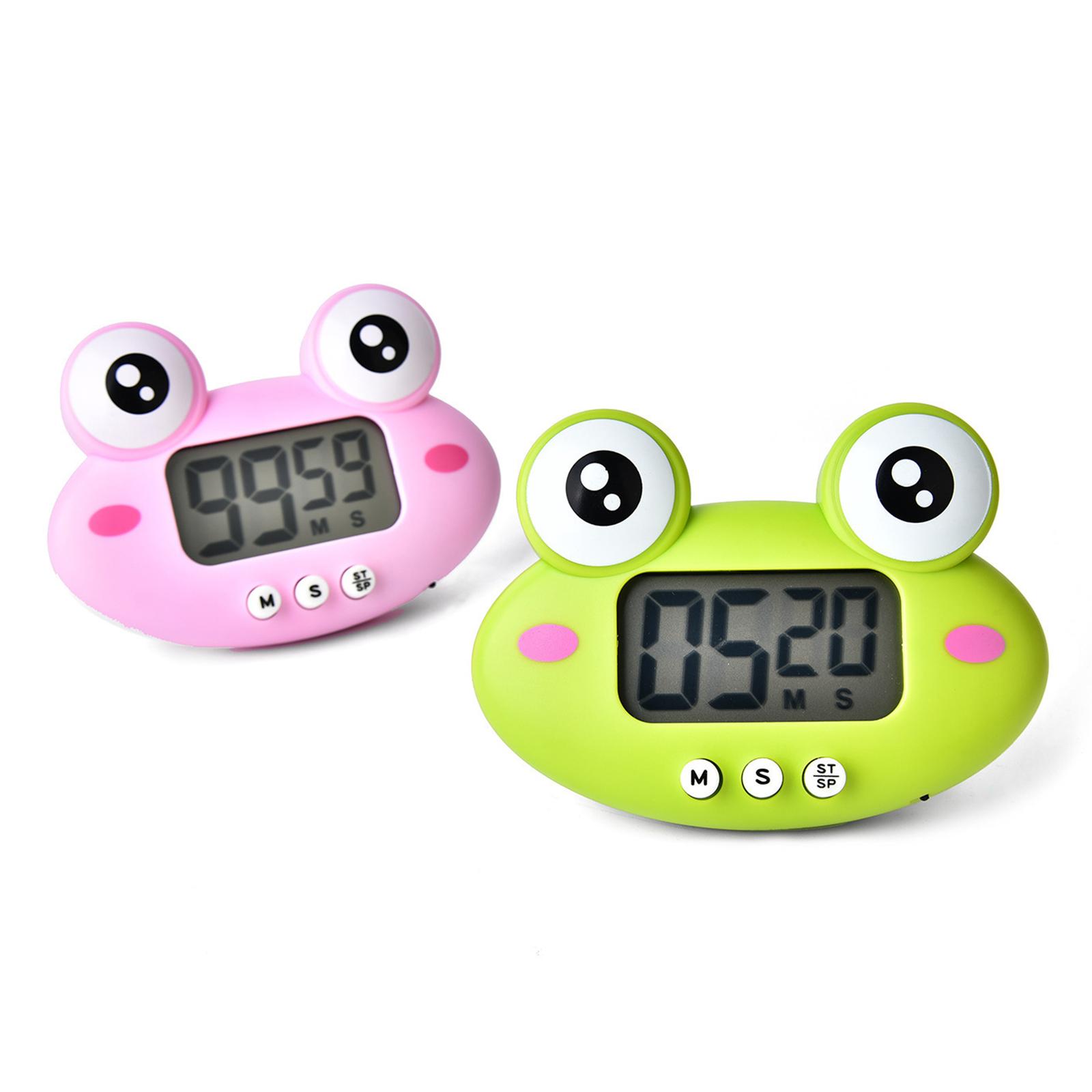 Digital Kitchen Timer Cute Animal Timer with Strong Magnet Back Stand Loud Alarm Large Screen Cooking Timer Clock