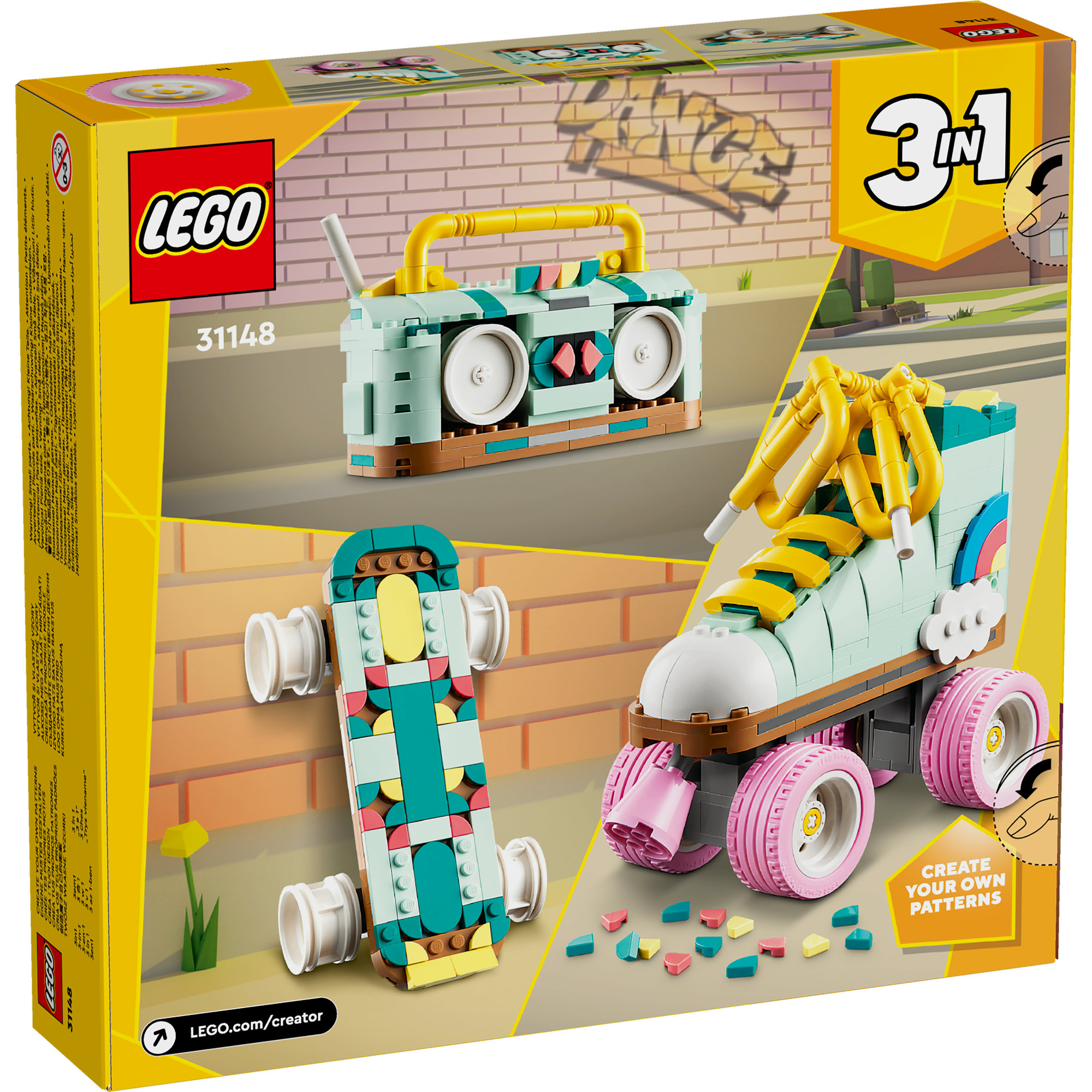 LEGO CREATOR 31148 Đồ chơi lắp ráp Giày trượt patin Retro (342 chi tiết)