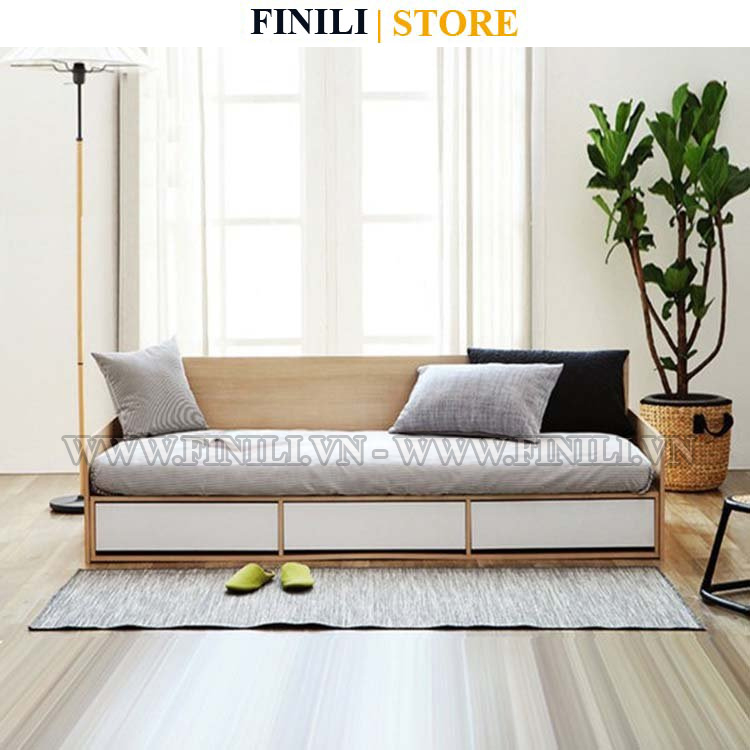 Giường sofa băng thông minh Finili 3 hộc kéo gỗ công nghiệp FLN2013