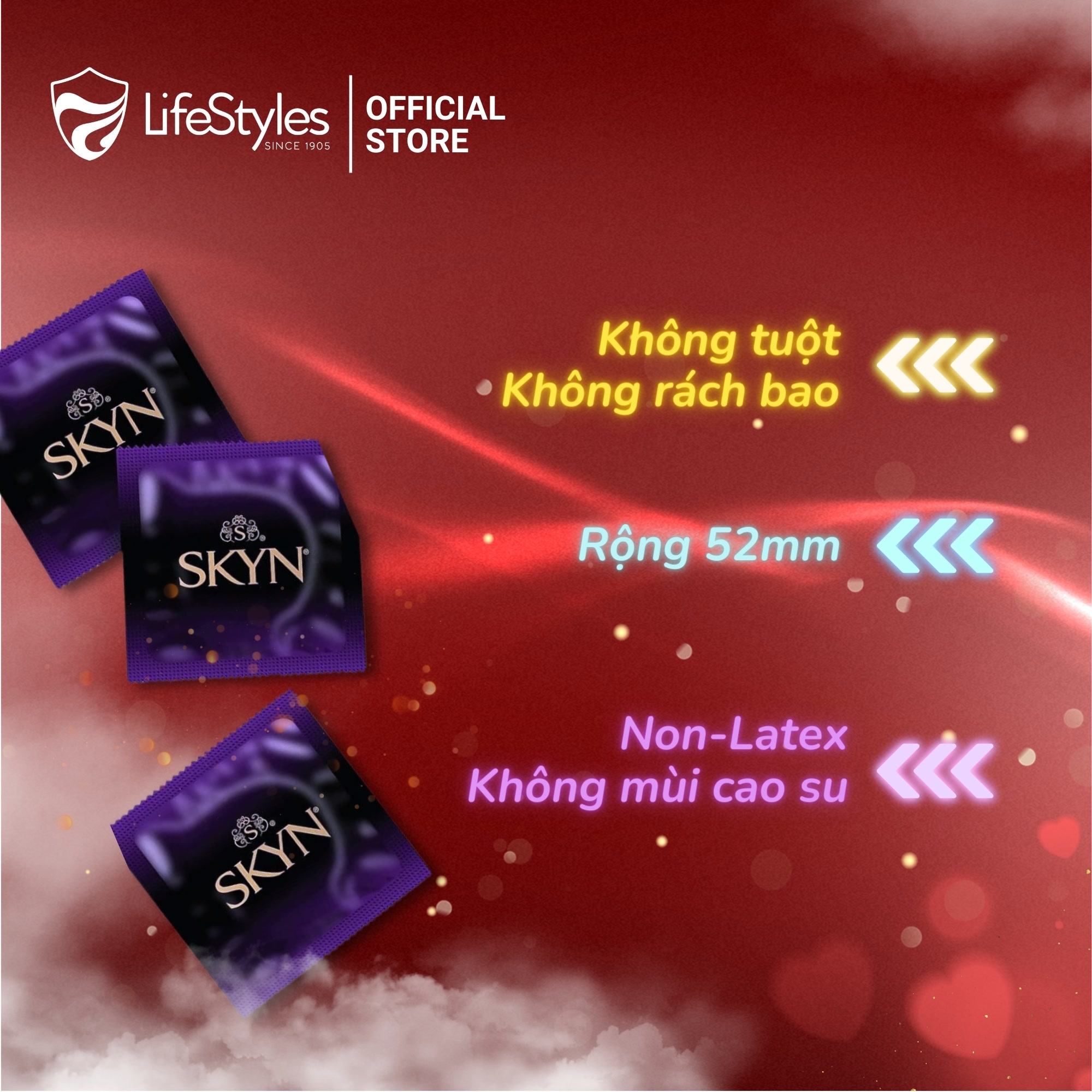 Bao cao su siêu mỏng, trơn mượt LifeStyles SKYN Elite - Non-latex không mùi cao su - 3 bao