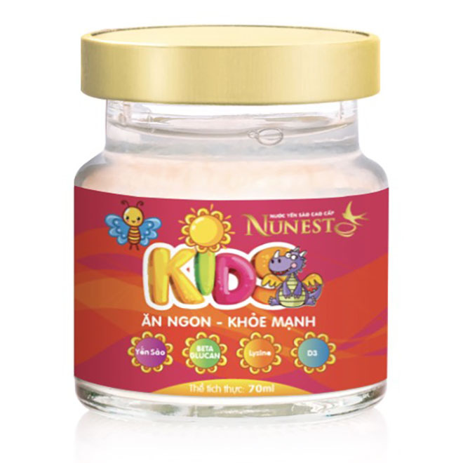 Thùng 60 lọ nước yến cho bé Nunest Kid (60 lọ x 70ml)