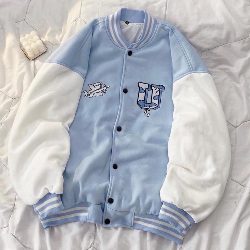 Áo Khoác Nỉ Bomber Cardigan Form Rộng Chất Nỉ Bông Dày Dặn Nữ Unisex