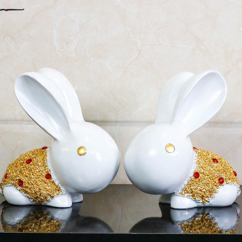 Đôi thỏ decor trang trí