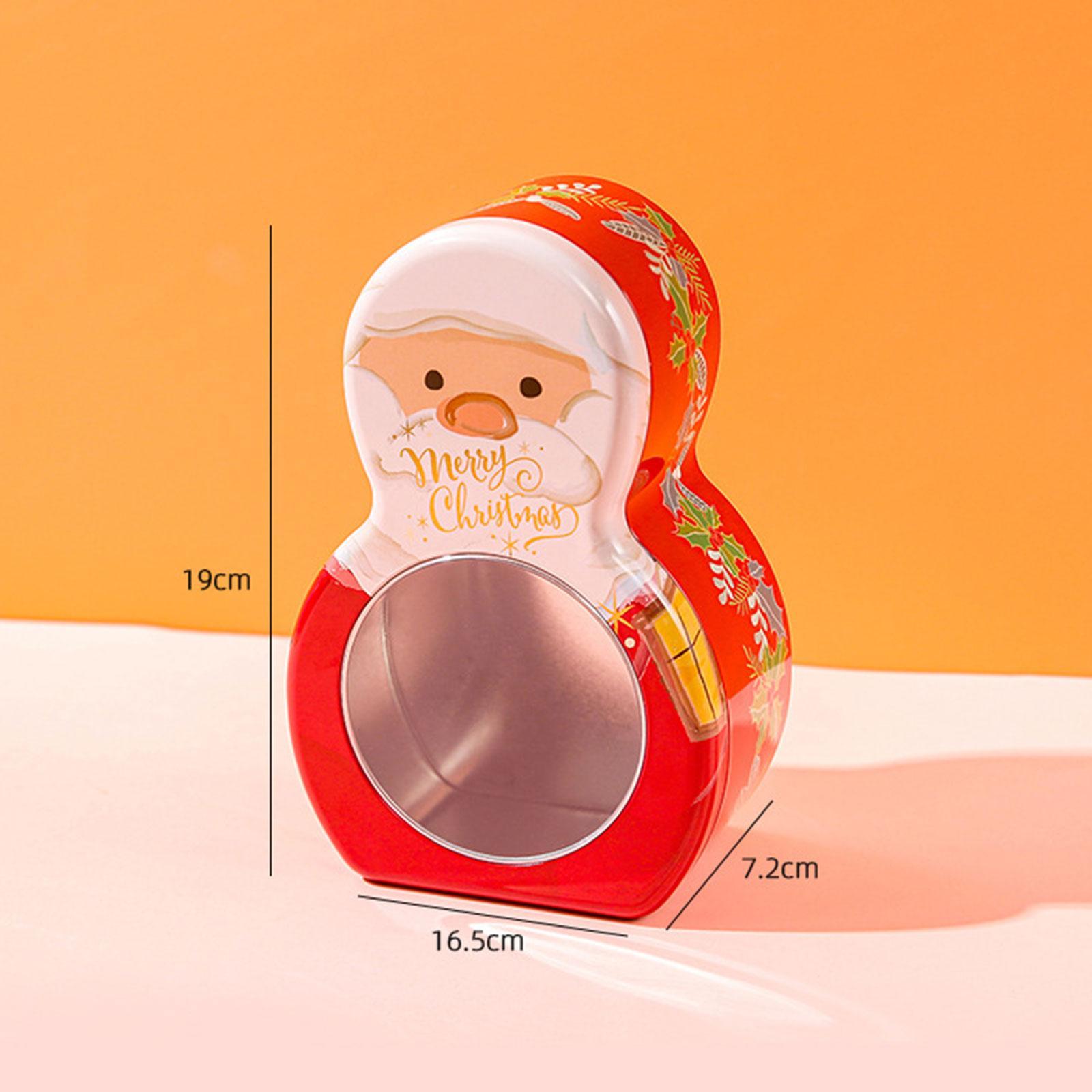 Xmas Candy Box Christmas Treat Box Sweets Storage Jar, Holiday Decoration Christmas Cookie Tins Box for Party Supply Holiday