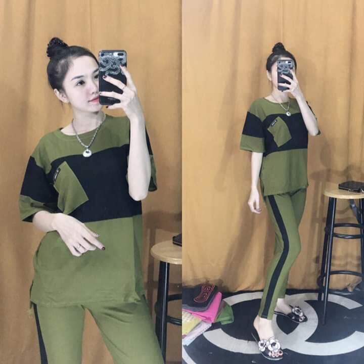 SET BỘ COTTON PHỐI TÚI THỜI TRANG HOT