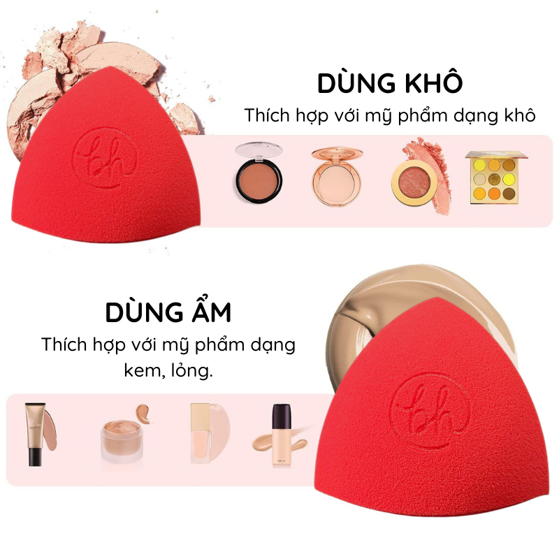 Bông Mút Tán Nền Kim Tự Tháp BH Cosmetics Red Makeup Sponge (Đỏ)