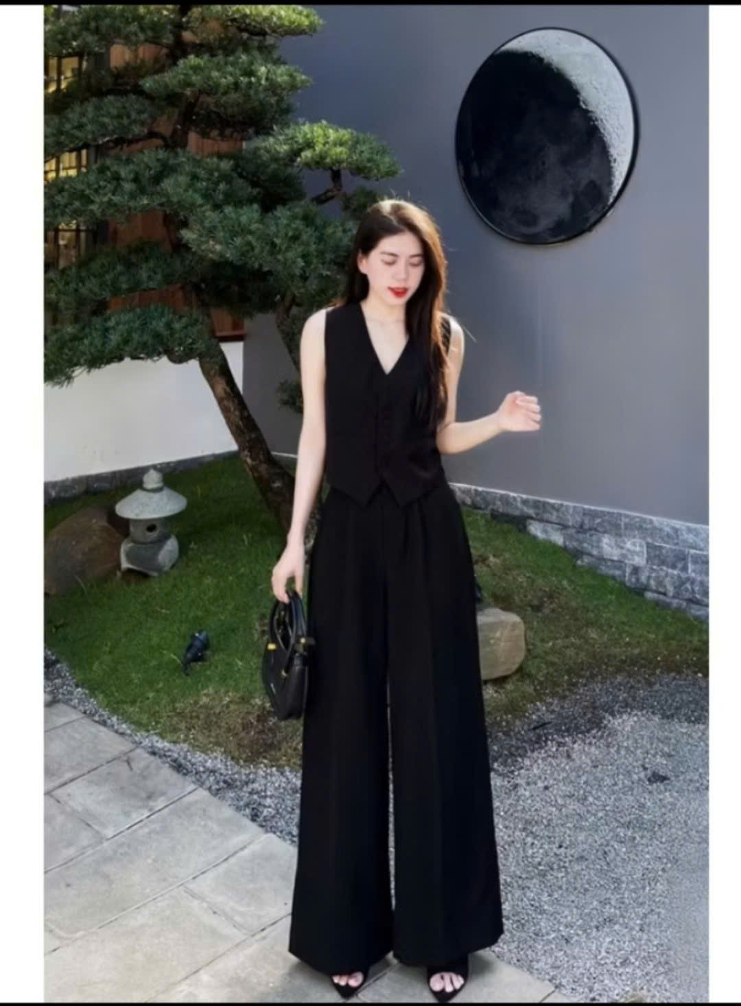 Set gile thiết kế 2 lớp sang sịn phong cách cá tính kèm quần dài form suông, thời trang hot girl mới Bv10