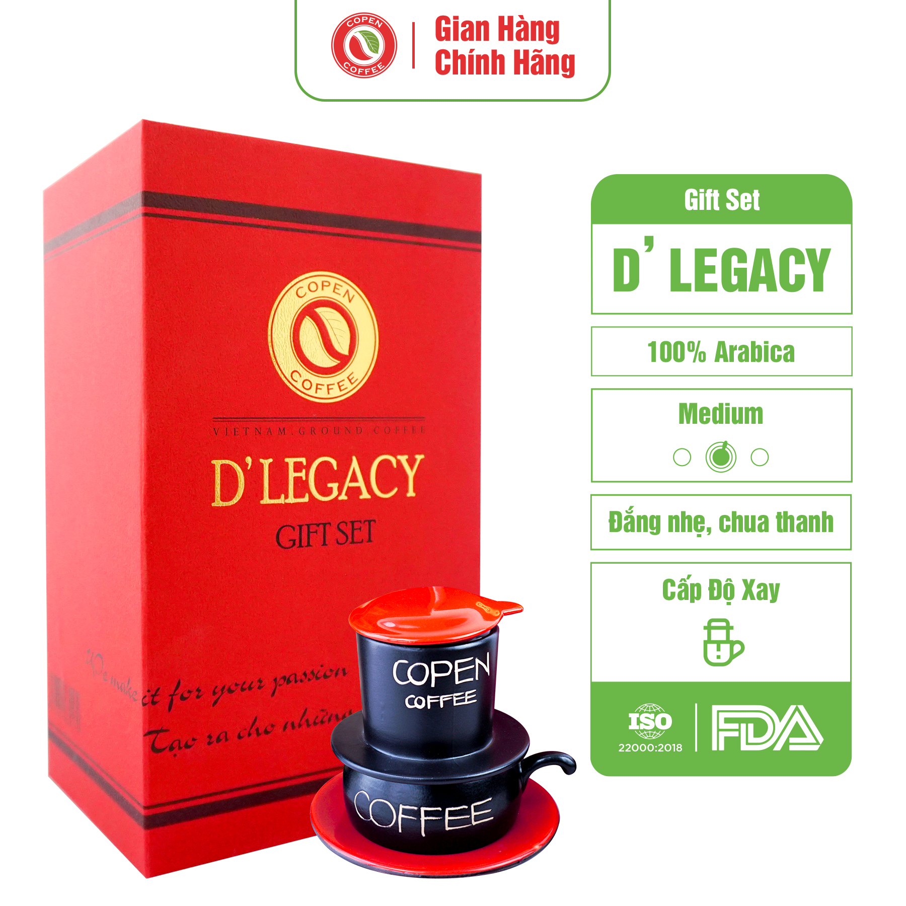 Hộp quà Copen coffee D'LEGACY Gift Set