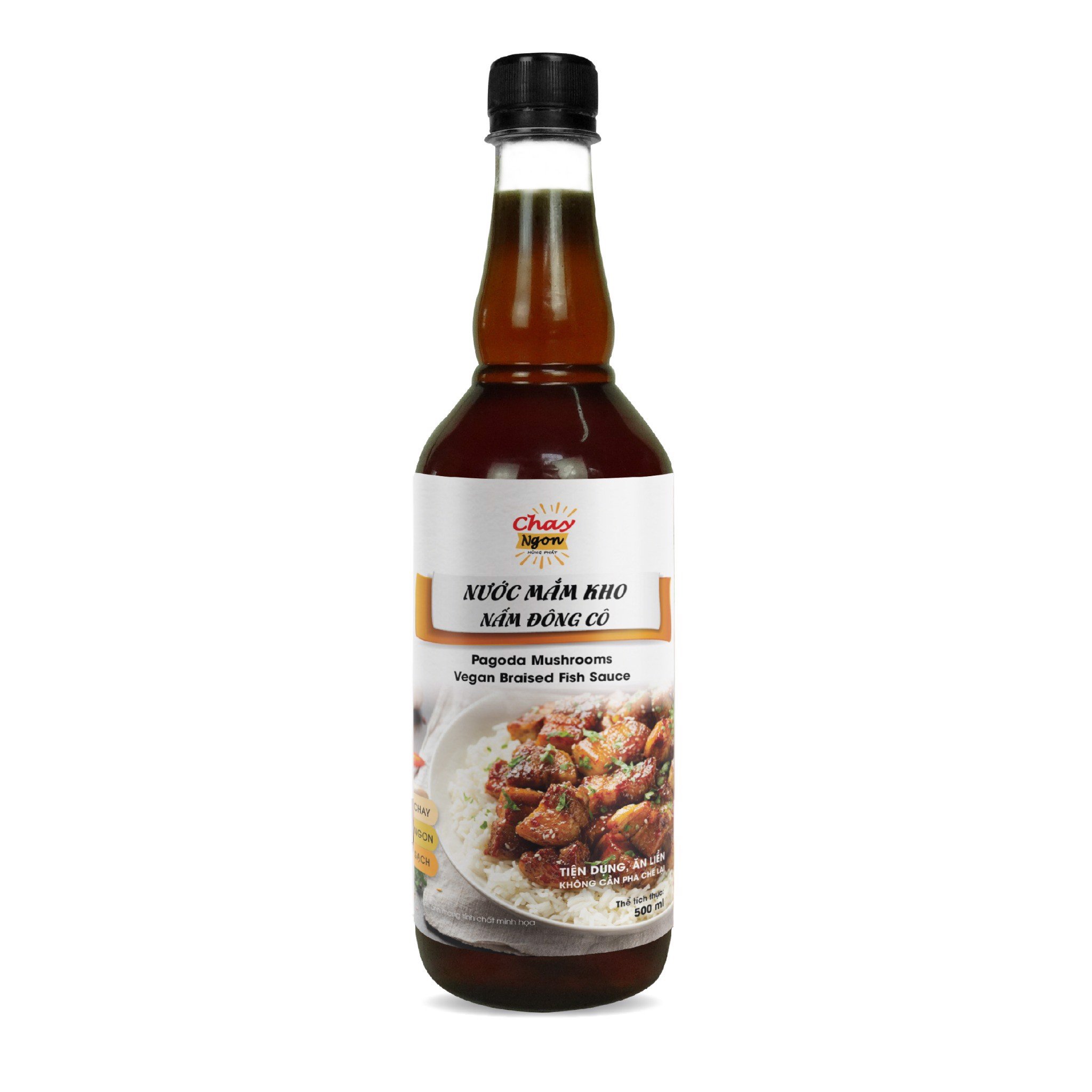 Nước Mắm Kho Nấm Đông Cô Chay Ngon Đậm Đà Sánh Quyện Chai 500ml - Pagoda Mushrooms Vegan Braised Fish Sauce