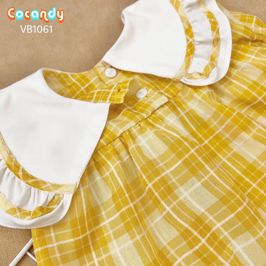 Váy caro vàng phối trắng cho bé của COCANDY mã VB106119