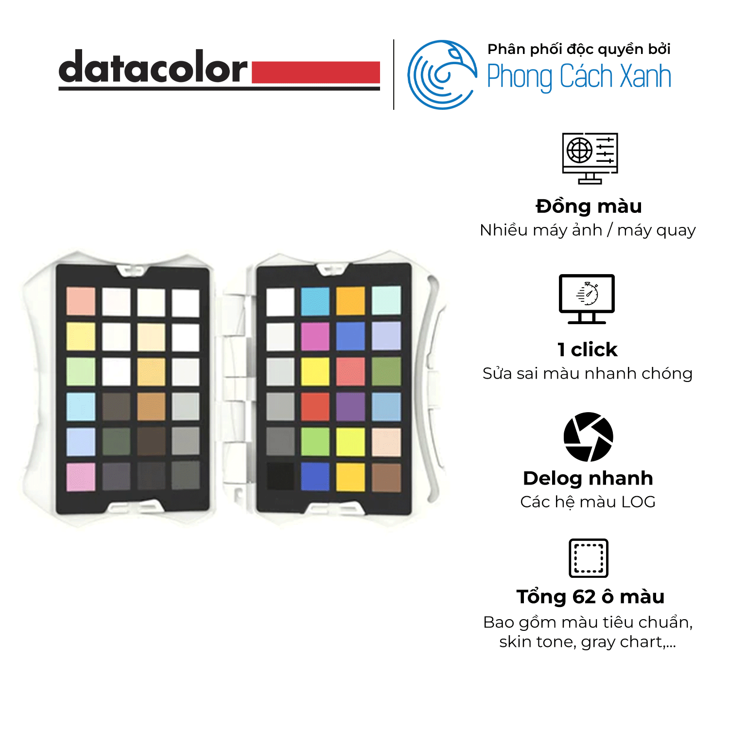 Cân màu cảm biến máy chụp / máy quay Datacolor Spyder Checkr Photo V2 - Hàng Chính Hãng