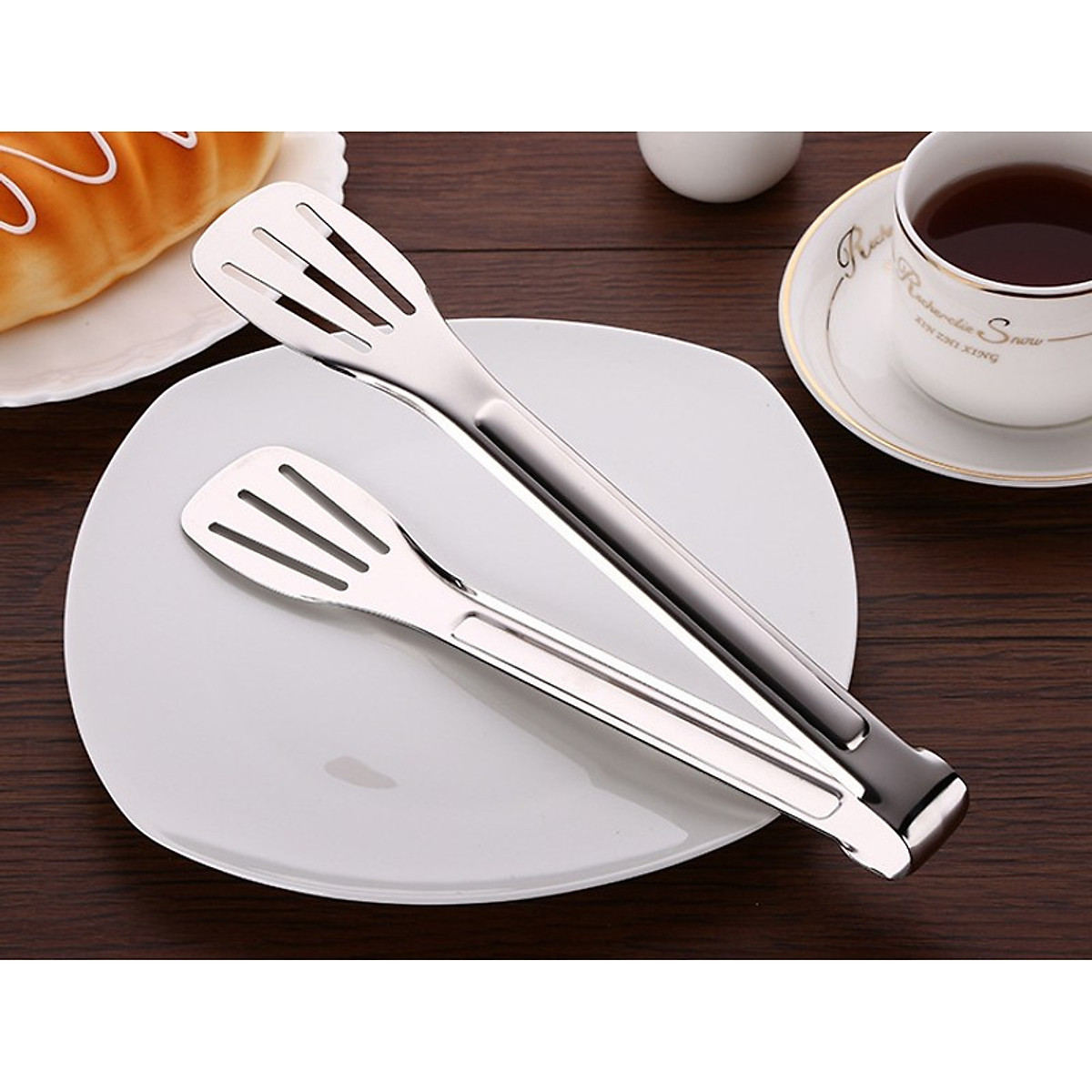 Kẹp gắp thức ăn - kẹp gắp đá bằng inox dài 20cmgng