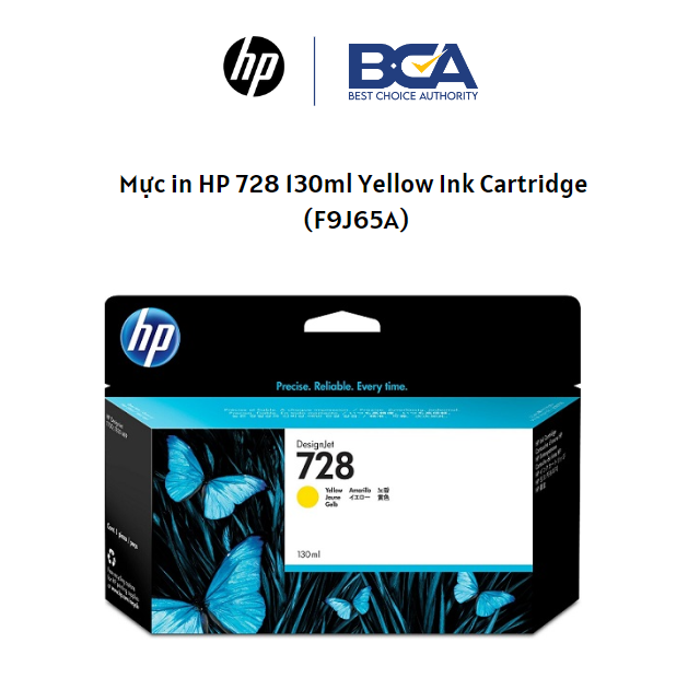 Mực in HP 728 130ml Yellow Ink Cartridge (F9J65A) - Hàng Chính Hãng