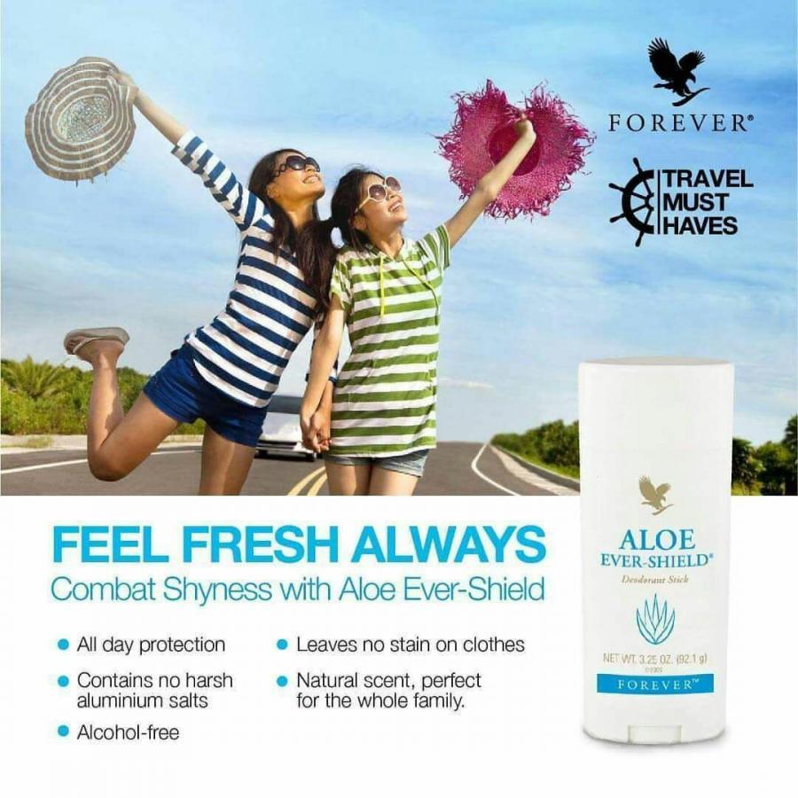 Combo 2 Sáp khử mùi không chứa muối nhôm Aloe Ever – Shield 92.1gr/tuýp