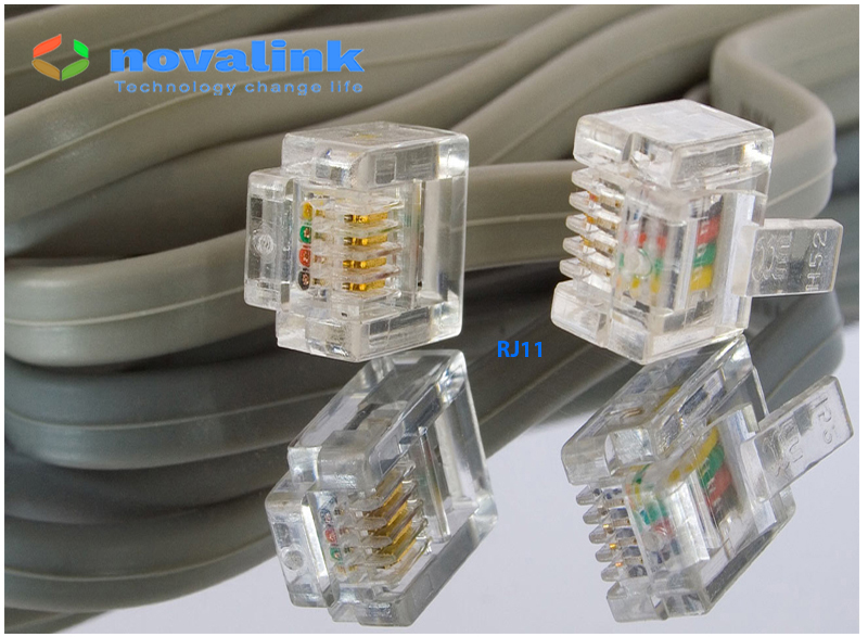 Túi 50 hạt đầu bấm điện thoại RJ12 6 chân Novalink CC-01-00299 cao cấp - hàng nhập khẩu chính hãng