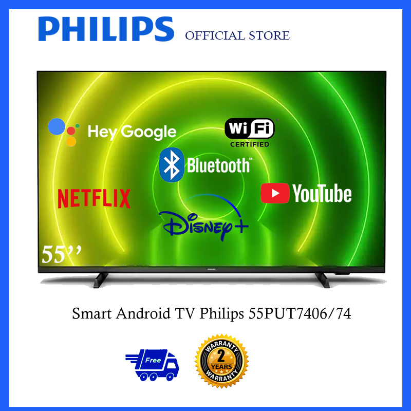 Smart Androi Philips 4K 55 inch 55PUT7406/74 - Hàng nhập khẩu