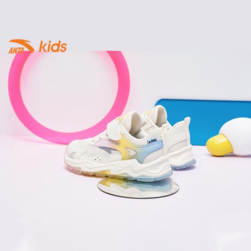 Giày thời trang bé gái Anta Kids quai dán tiện lợi, upper mặt lưới thoáng khí W332139921