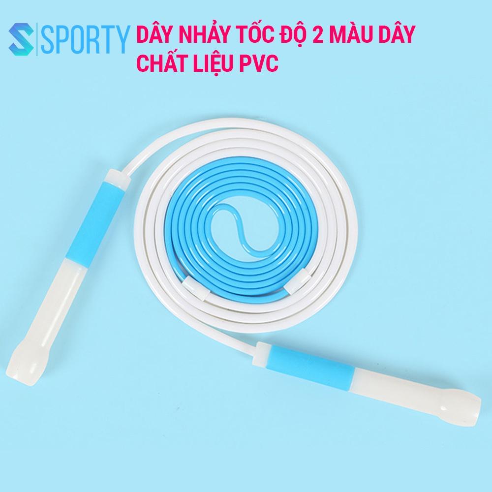 Dây nhảy tốc độ SPORTY hỗ trợ giảm cân Chất liệu dây PVC cao cấp giành cho trẻ em, người lớn TS43