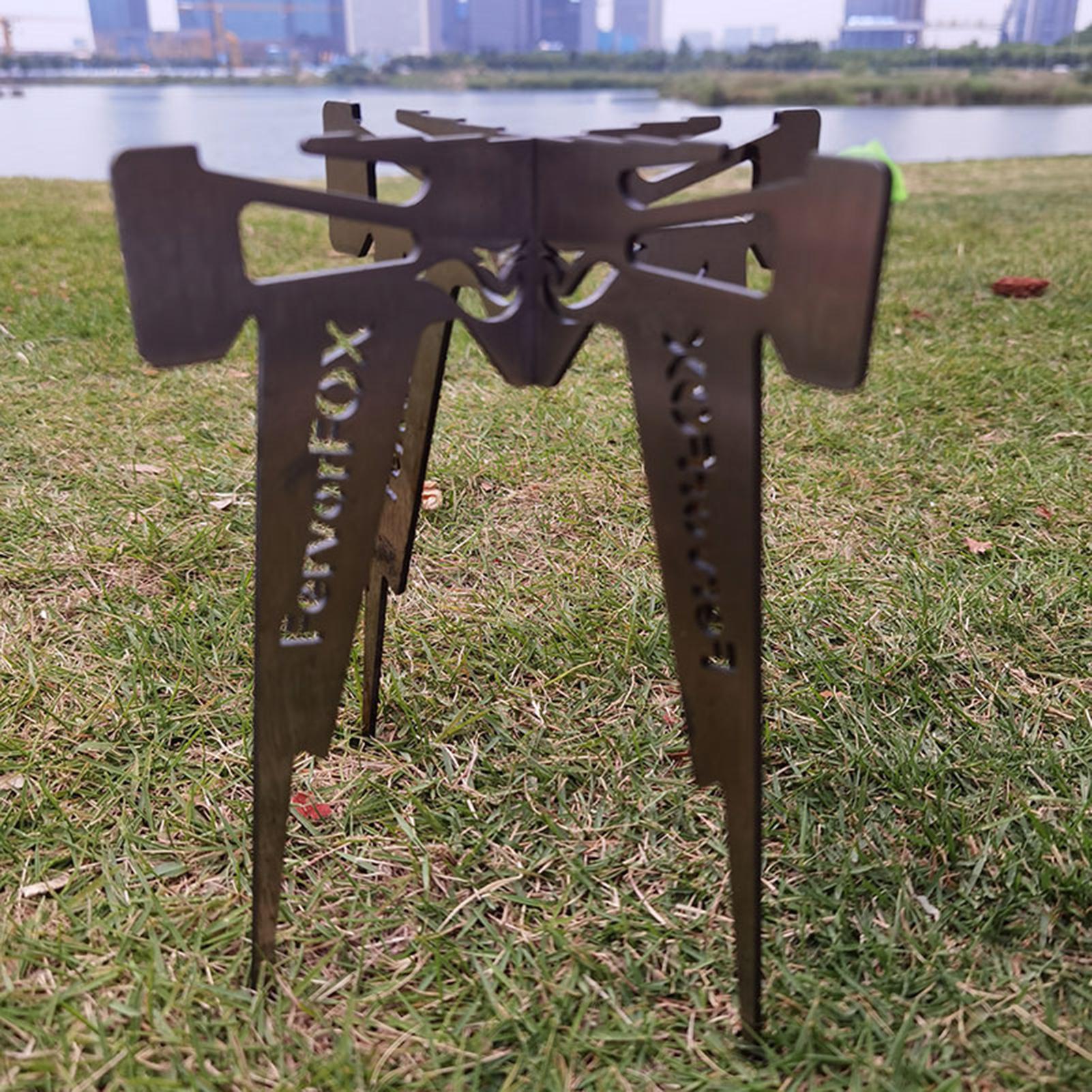 Folding Camping Pot Support Cross Stand Trivet Stove Rack for Outdoor Camping Hiking Backpacking