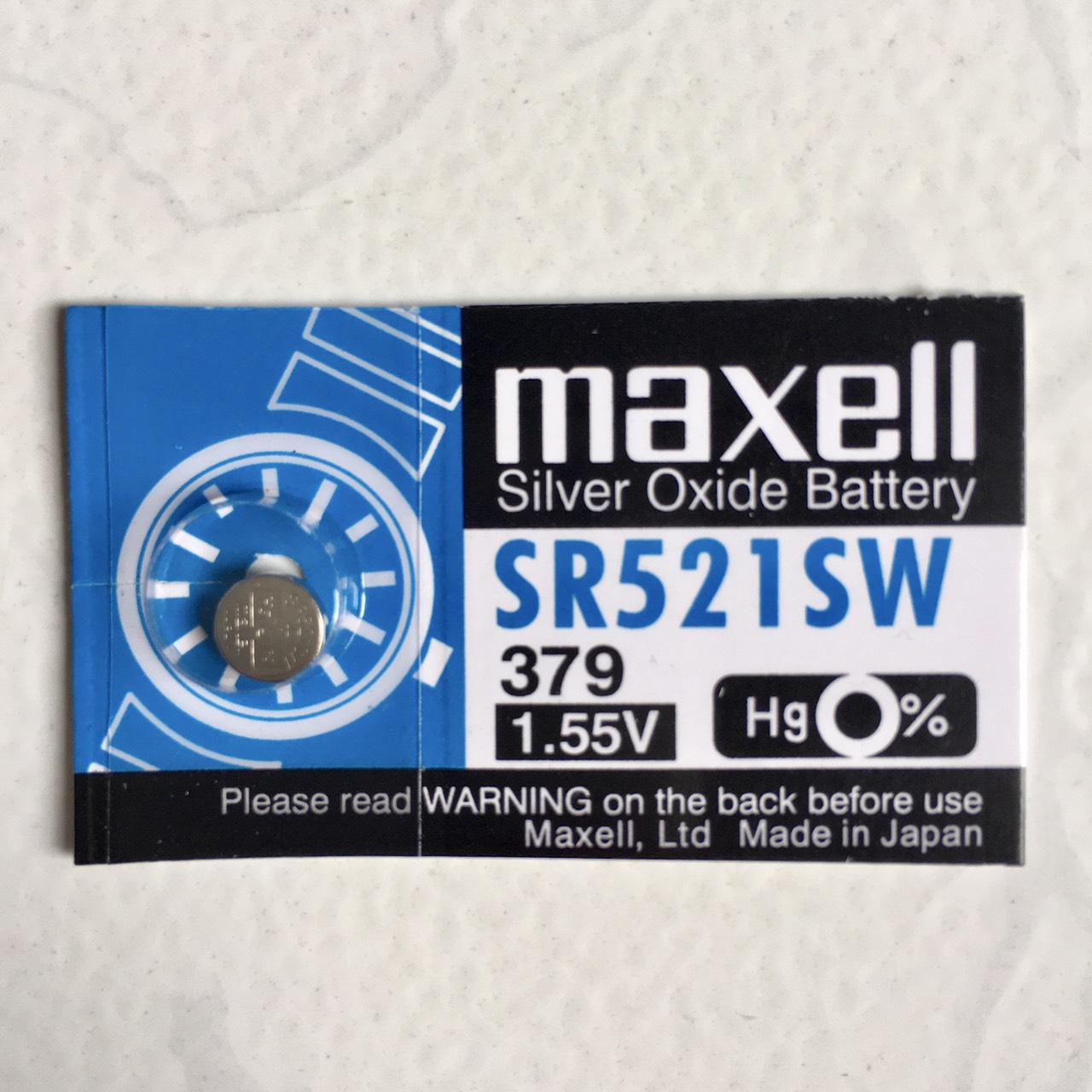 Pin Nhật Maxell SR521SW / SR521 / 521 / 379 / AG0 / L521F Chính Hãng 1 Viên