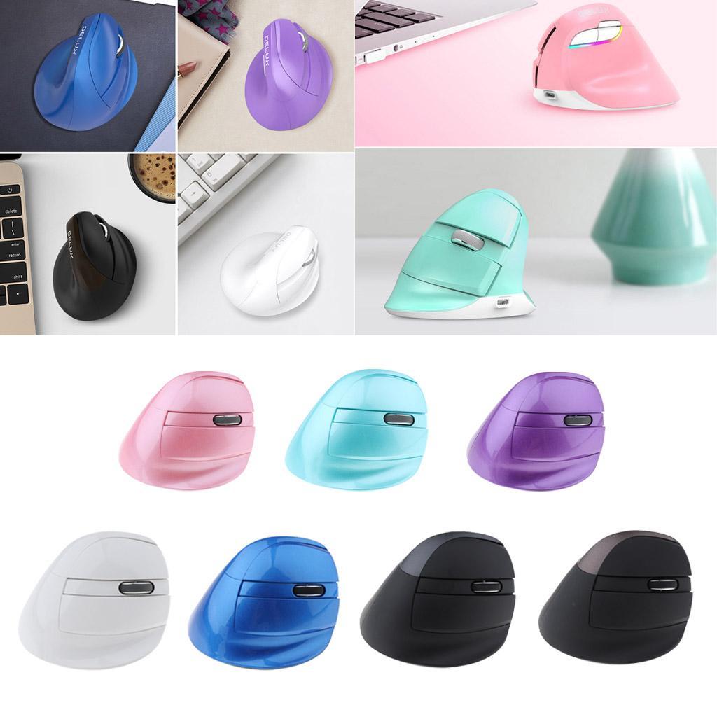 Ergonomic Wireless Mouse 2.4G Gaming Vertical Mouse 2400DPI Adjustable White
