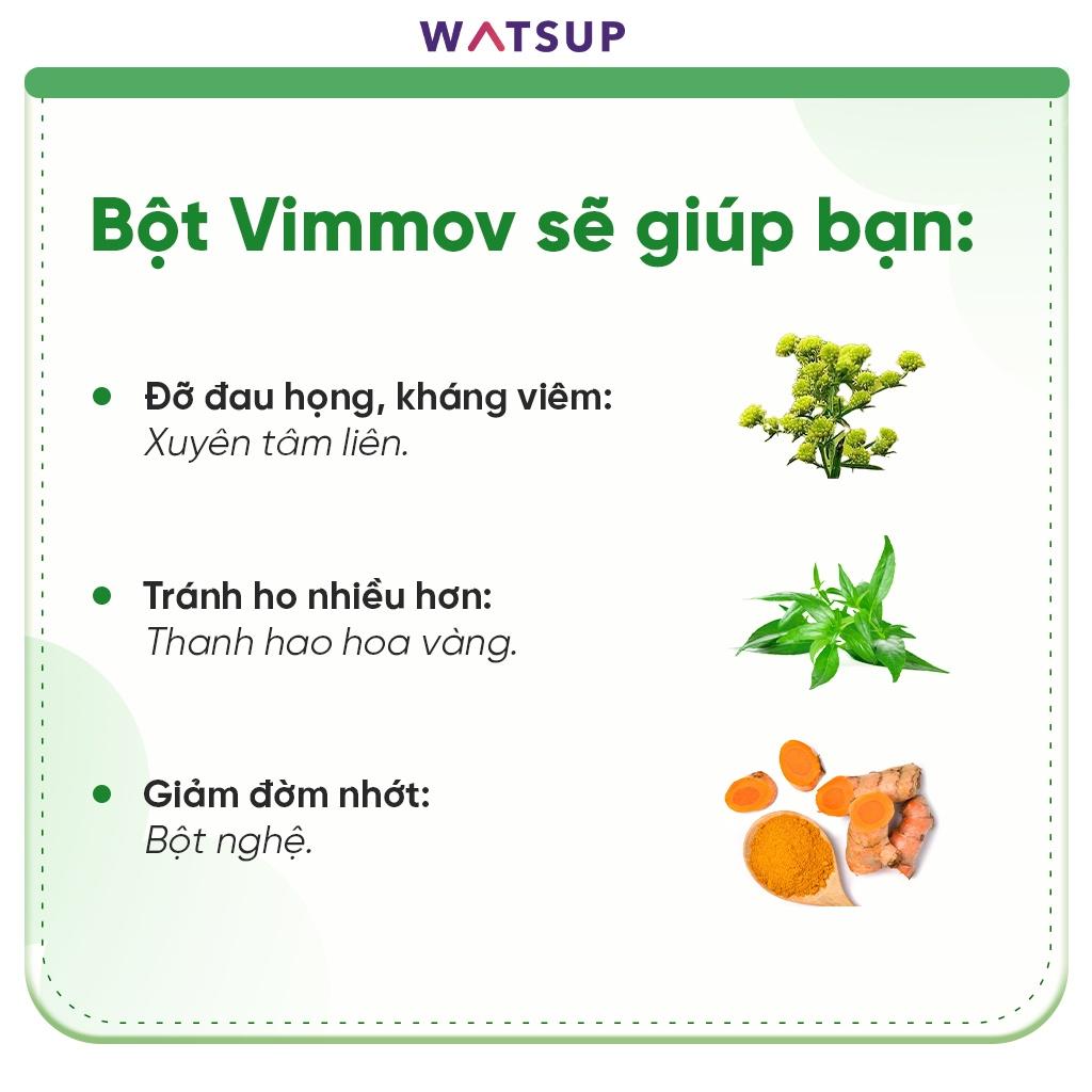 VIMMOV - Thực phẩm tăng sức đề kháng - Viên uống hỗ trợ giảm các triệu chứng đau đầu, hắt hơi, sổ mũi, ngạt mũi do cảm