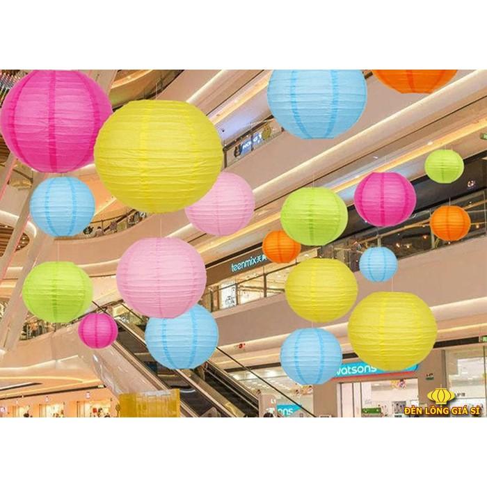 Đèn lồng VẢI LỤA 30CM XẾP GỌN CHỐNG NƯỚC-Treo trang trí ngoài trời