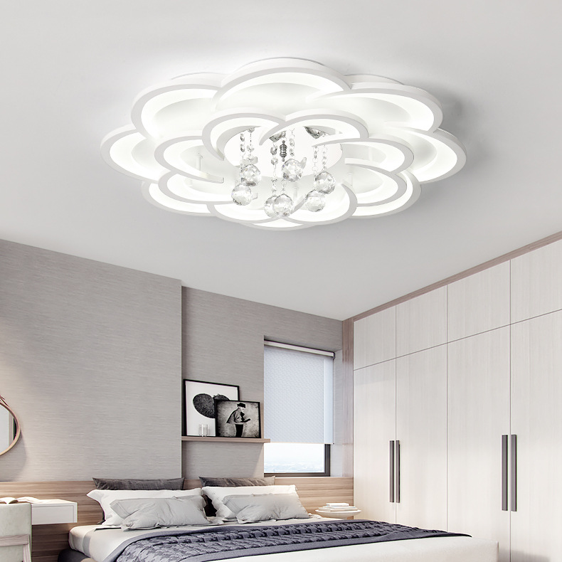 Đèn mâm áp trần kiểu dáng sang trọng tinh tế tạo điểm nhấn cho nhà có trần thấp, đèn mâm led đa sắc điều khiển từ xa nhiều chế độ sáng khung Acrylic siêu bền