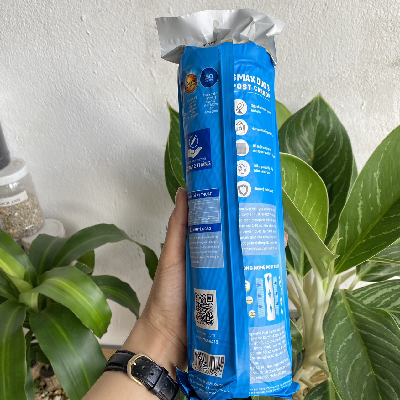 Lõi lọc số 2 Karofi CTO dang than lưới dùng cho máy lọc nước