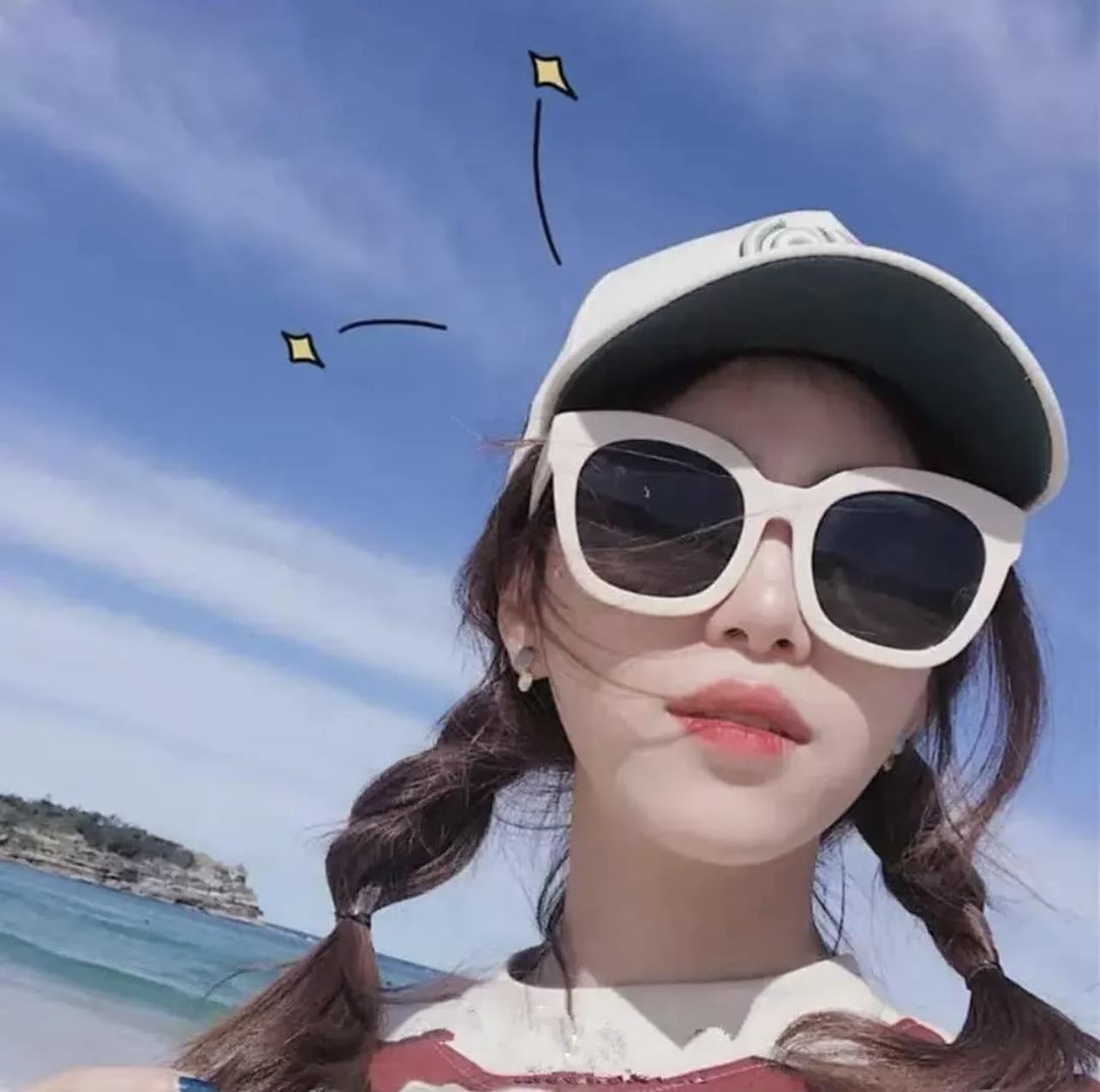 Kính mát nữ Mắt vuông bản dày chống nắng UV + Tặng phụ kiện Bao da cao cấp