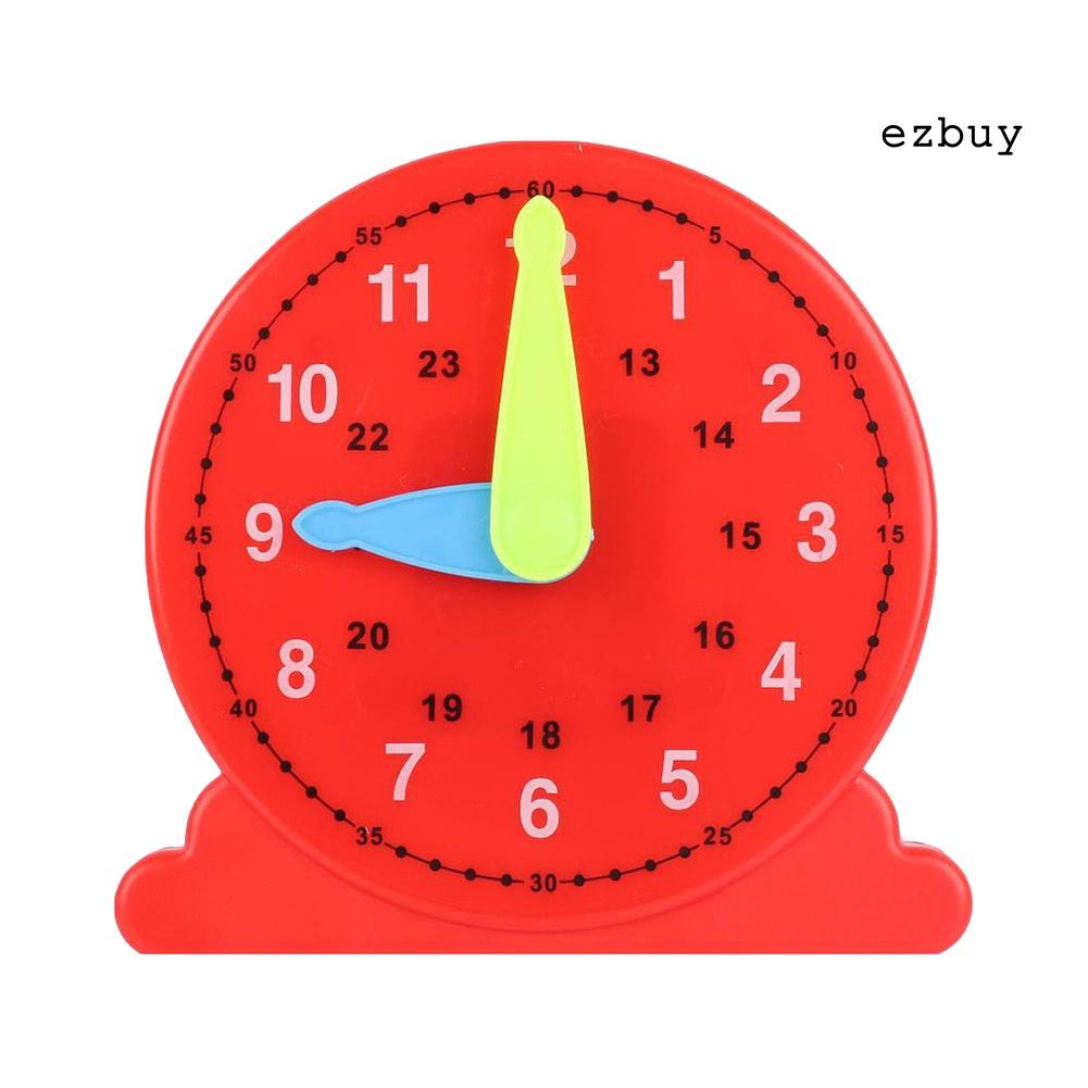 EY-12/24 Hours Montessori Student Learning Clock Time Teacher for Kids Children