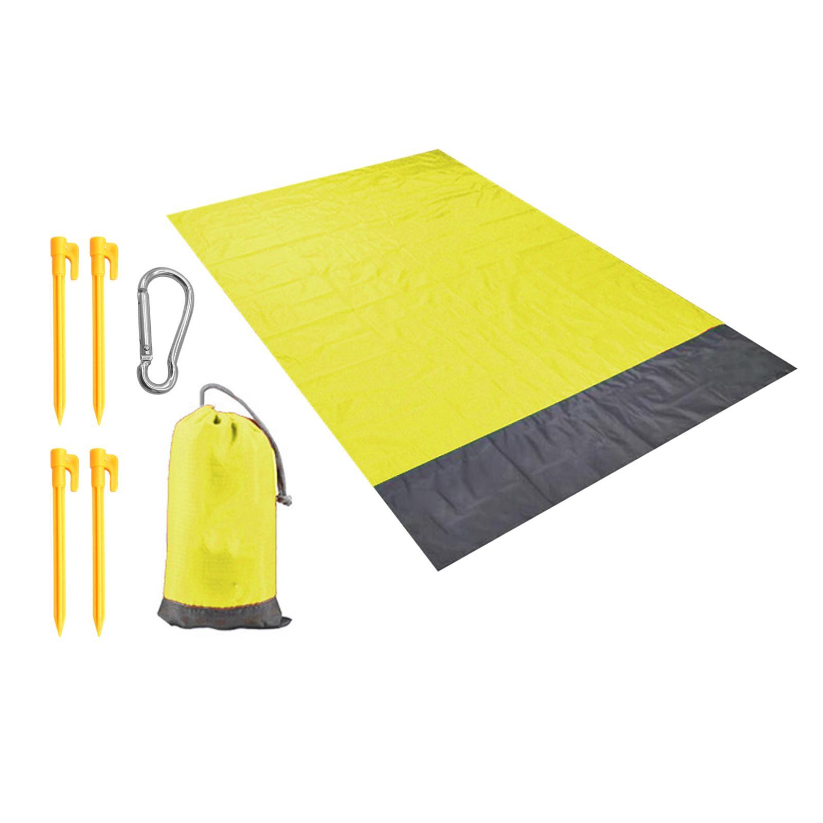 Pocket Picnic Blanket 210x200cm Garden Sheet Large Picnic Mat Compact Portable Rug Beach Mat for Hiking Festival Grass Activities