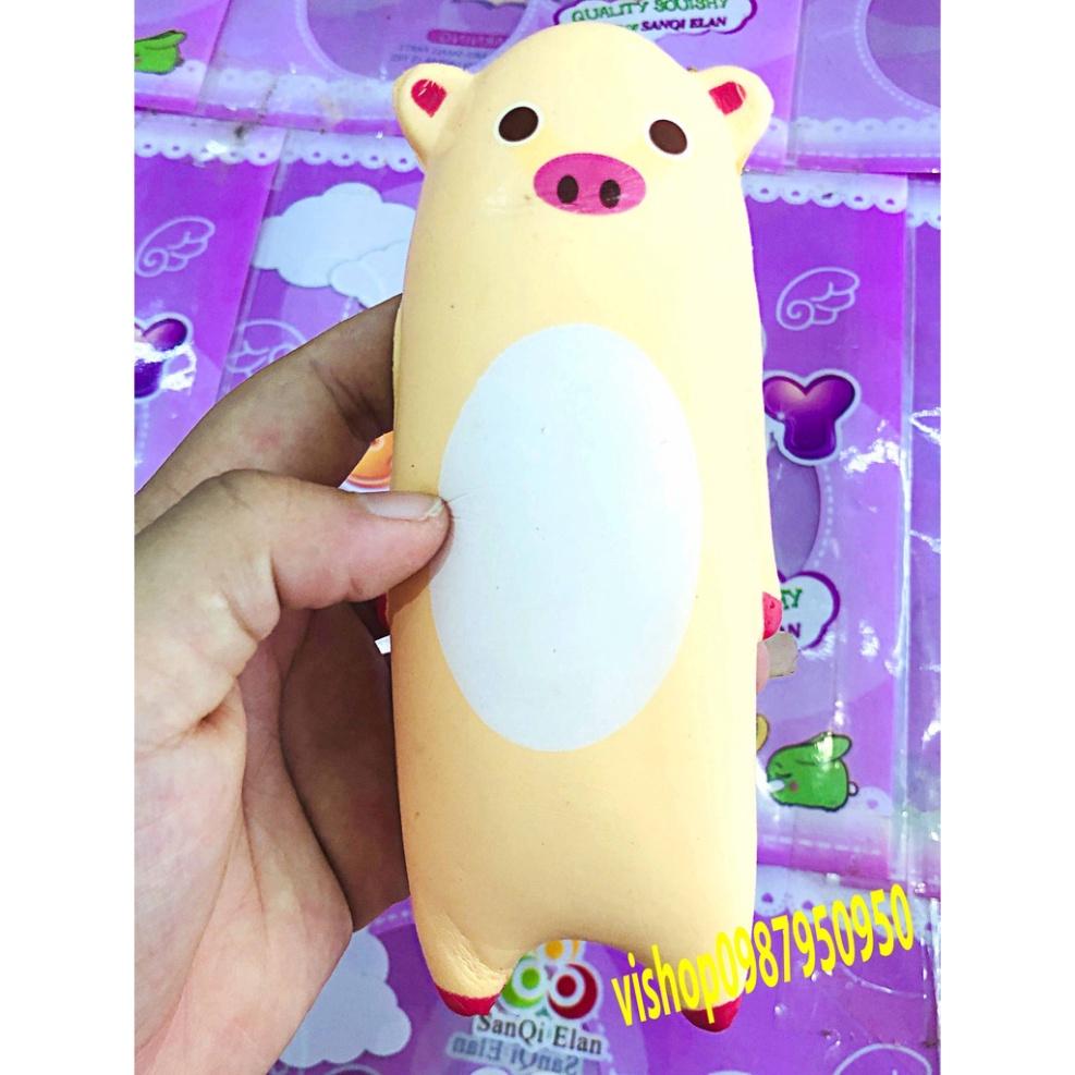 Squishy Lớn JUMBO Hình thú mệt nằm bẹp dí heo vàng nhạt Đồ Chơi Xốp Giảm Stress Hình mềm mịn dễ Thương đàn hồi Cho Bé