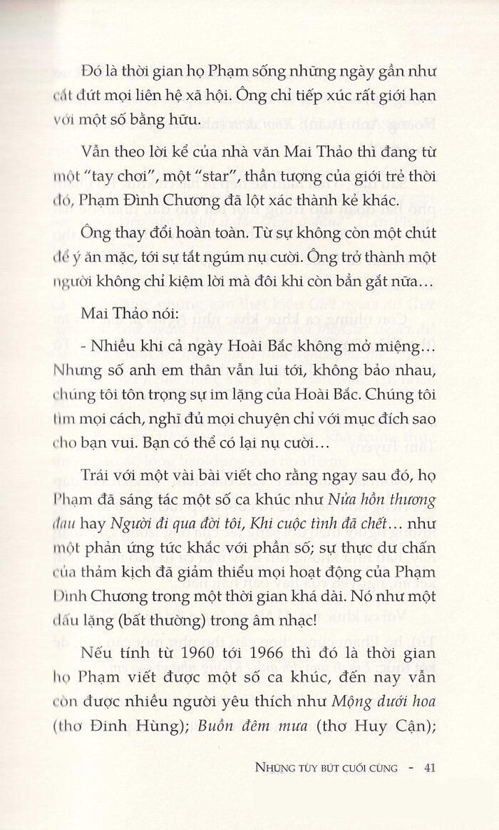 Những Tùy Bút Cuối Cùng