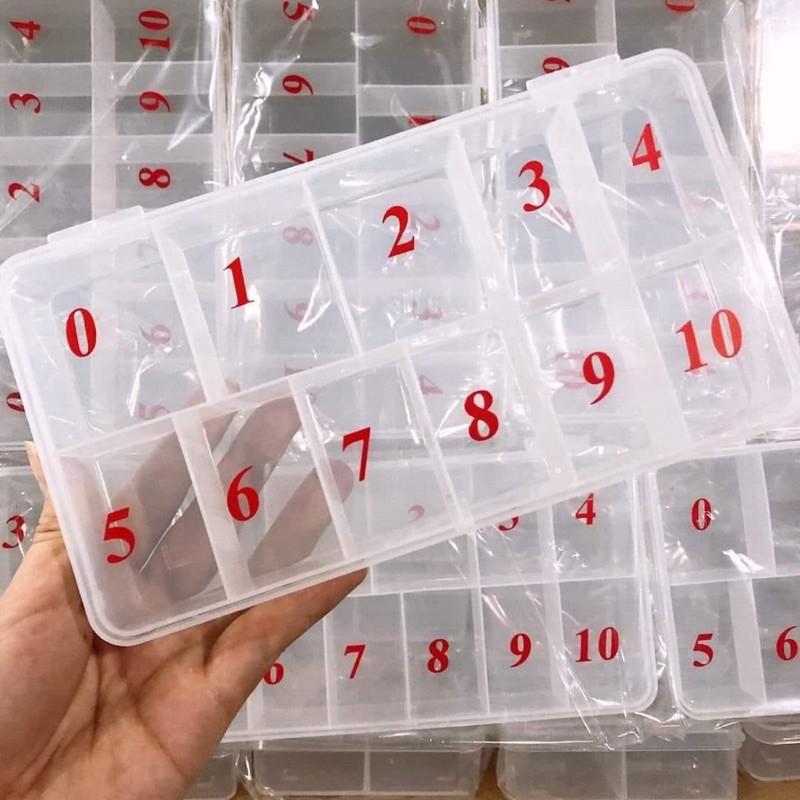 Hộp nhựa đựng móng, hộp móng 10 ô, hộp móng 11 ô, hộp đựng móng giả