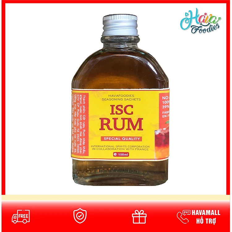 Rượu Rum ISC 100ml – Nguyên Liệu Làm Bánh, Pha Chế