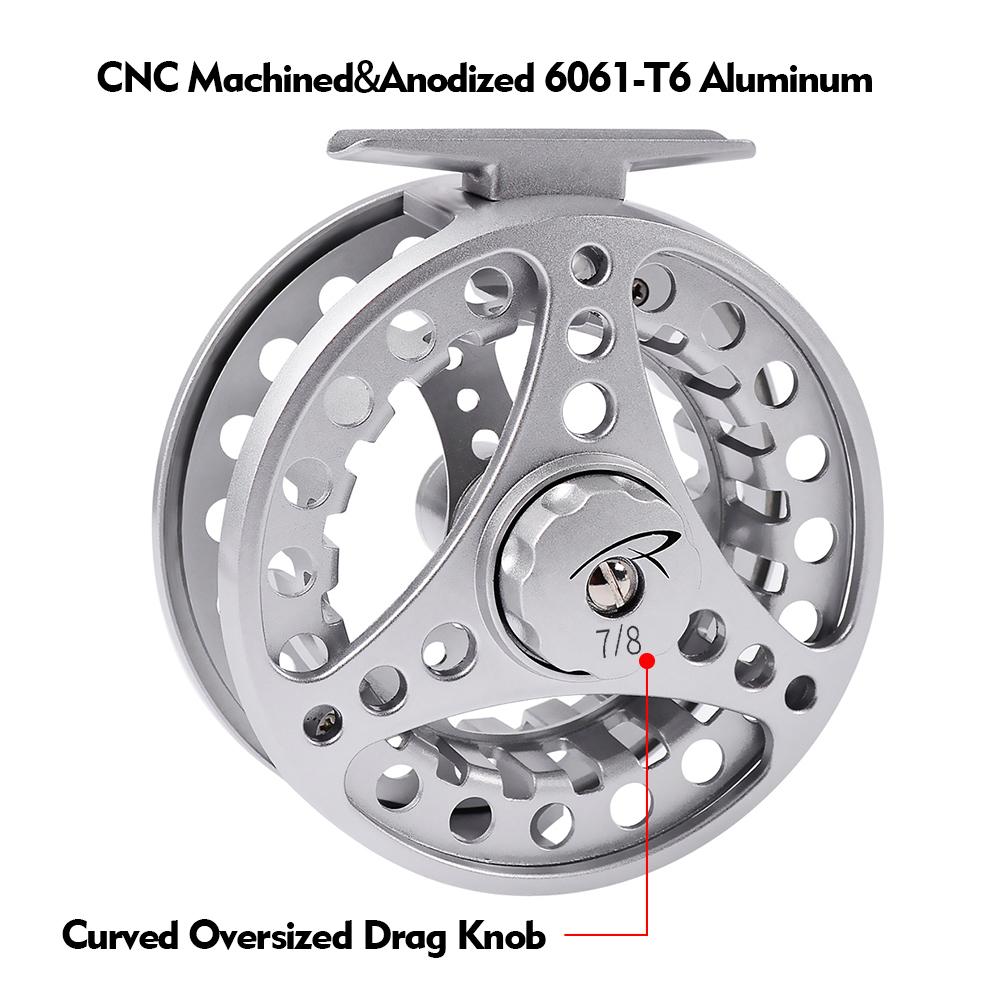Cuộn câu cá bằng kim loại hoàn toàn bằng hợp kim nhôm Cuộn bằng hợp kim được gia công CNC 3/4 5/6 7/8 Cuộn câu cá bằng hợp kim nhôm
