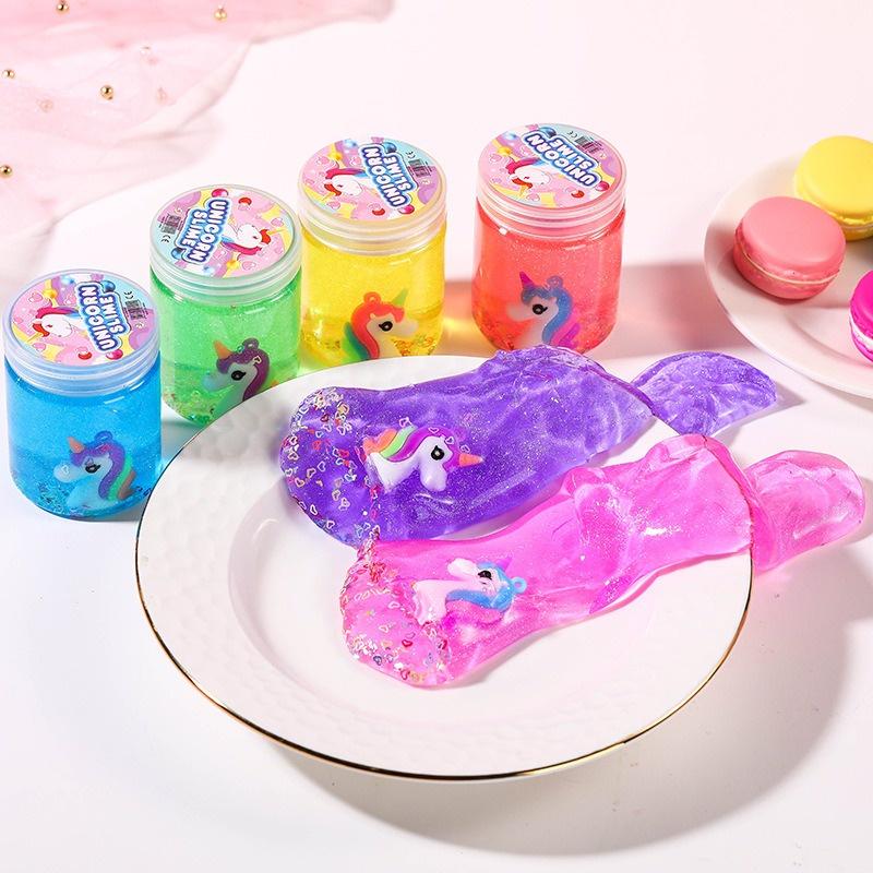 Slime charm CÁ NGỰA TRÁI TIM 9 màu cực đẹp Đồ chơi hũ slam chất nhờn ma quái squishy